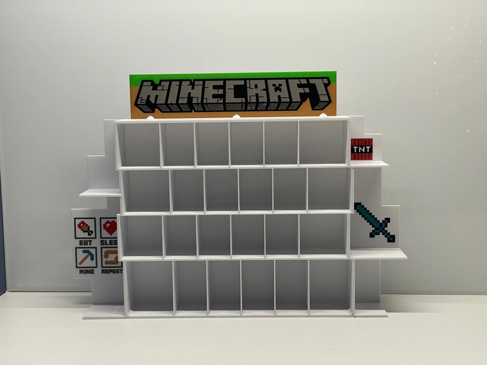 Поличка-підставка для колекції фігурок Kinder Joy Minecraft, фото 2